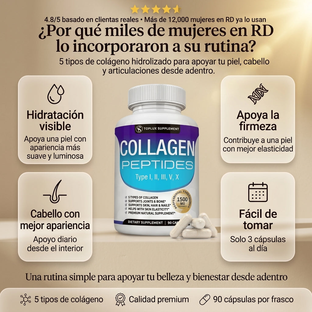 RevitaGlow Collagen — Recupera la vitalidad de tu piel, cabello y uñas