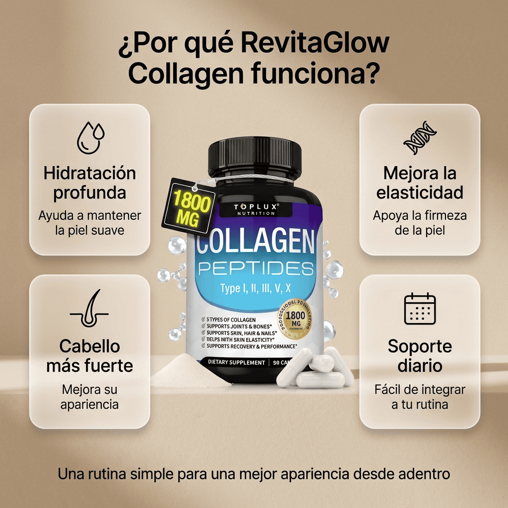 RevitaGlow Collagen — Recupera la vitalidad de tu piel, cabello y uñas